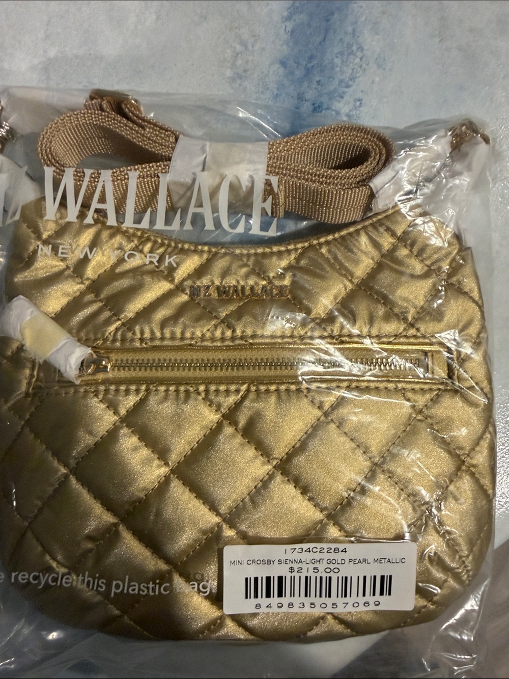 MZ Wallace Mini Crosby Crossbody - Light Gold